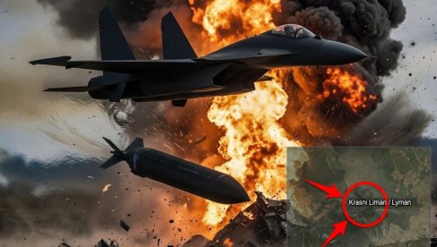 RUSI ZAUZIMAJU I KRASNI LIMAN: Su-34 sručio oganj na Ukrajince - Bomba FAB-3000 raznela poslednju liniju snabdevanja (MAPA)