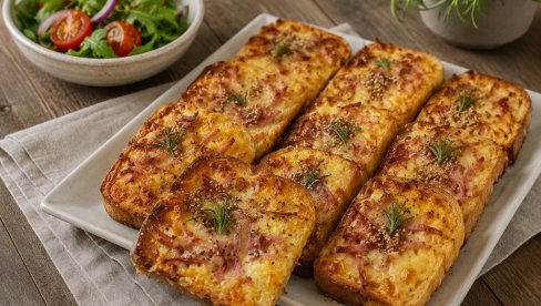 ПРЖЕНИЦЕ ИЗ РЕРНЕ СА ШУНКОМ И СИРОМ: Хрскаве споља, мекане изнутра