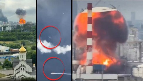 POJAVIO SE SNIMAK: Rusi sami sebi pogodili rafineriju - raketa promašila dron i greškom zapalila postrojenje (video)