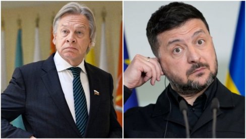 ЗЕЛЕНСКИ СЕ ПРОБИЈА У ЕВРОПУ  СА БАНДЕРОМ У ПРВОМ ПЛАНУ!  Руски сенатор: Добро зна да ће му Запад због рата са Русијом све опростити