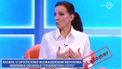 РАСКОЛ У ОПОЗИЦИОНО-БЛОКАДЕРСКИМ РЕДОВИМА: Мариника одјавила “студентску листу”