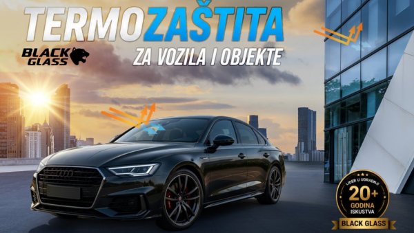 СУНЦЕ ВАС ПЕЧЕ ДОК ВОЗИТЕ: Black Glass уграђује термоизолационе фолије за стакла које имају 80% топлотне заштите