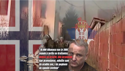 2001. SAM HTEO DA POGINEM ZA GRAČANICU Norveški oficir primio pravoslavlje: 10.000 Albanaca nas je napadalo, vojnici su krvarili