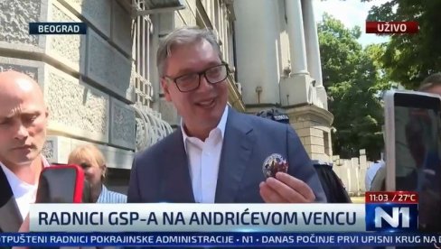 APLAUZI UŽIVO U PROGRAMU N1 PREDSEDNIKU: Radnici GSP-a znaju da se Vučić bori za sve njih! (VIDEO)