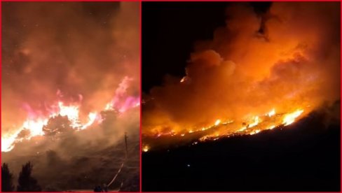 VATRA GUTA SVE PRED SOBOM, VATROGASCI NA MUKAMA: Situacija još uvek nije pod kontrolom u Hrvatskoj (VIDEO)