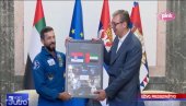 VUČIĆ UGOSTIO MINISTRA OMLADINE UAE: Srdačan susret u Predsedništvu s prvim arapskim astronautom (FOTO)