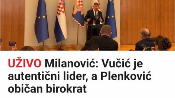 МИЛАНОВИЋ ПРИЗНАО: Вучић је аутентични лидер, а Пленковић обичан бирократа (ФОТО)