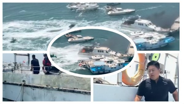 ОВО ЈОШ НИСТЕ ВИДЕЛИ: Погледајте како је заустављен пожар на броду у Кини, мреже горе (ВИДЕО)