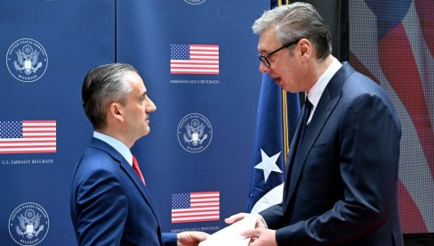 PREDSEDNIK VUČIĆ NA PRIJEMU AMBASADE SAD: Uputio sam čestitke američkom narodu i predsedniku Donaldu Trampu