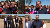 ИСТОРИЈСКИ ПРОЈЕКАТ КОЈИ СПАШАВА СЕВЕР СРБИЈЕ: Вучић обишао радове на изградњи деонице Бачки Брег - Српска Црња (ФОТО)