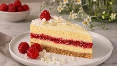TORTA SA KOKOSOM I MALINAMA: Savršena letnja poslastica