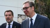 ВУЧИЋ ДОЧЕКАО ИТАЛИЈАНСКОГ МИНИСТРА САЛВИНИЈА: У току састанак две делегације