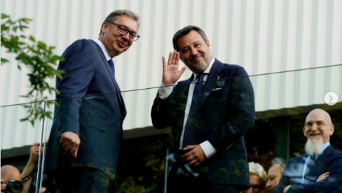 GOST SAM NAŠEG PRIJATELJA Salvini se oglasio posle razgovora s Vučićem