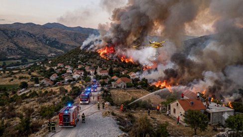 ALARMANTNO U BIH: Vatrena stihija iz Hrvatske prešla granicu, požar opkolio kuće kod Čapljine