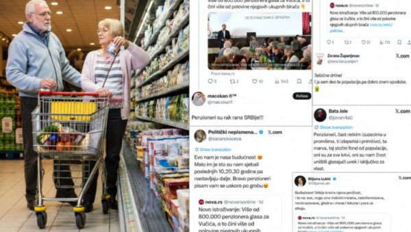ДОК ВУЧИЋ ПОВЕЋАВА ПЕНЗИЈЕ, БЛОКАДЕРИ ПЕНЗИОНЕРЕ НАЗИВАЈУ СТОКОМ! После увреда желе да поумиру и траже да им се укине право гласа