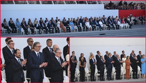 VELIKA ČAST ZA SRBIJU: Predsednik Vučić vojnu paradu u Parizu pratio iz prvog reda (FOTO)