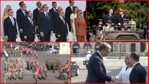 ПРЕДСЕДНИК СЕ ОГЛАСИО ИЗ ПАРИЗА: Вучић на војној паради поводом Дана пада Бастиље; Свечани прелет авиона изнад Јелисејских поља (ВИДЕО)