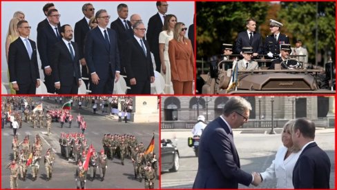 PREDSEDNIK SE OGLASIO IZ PARIZA: Vučić na vojnoj paradi povodom Dana pada Bastilje; Svečani prelet aviona iznad Jelisejskih polja (VIDEO)