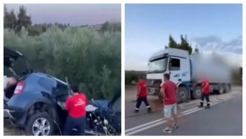 POTRESNI PRIZORI NA HALKIDIKIJU: Majka, otac i beba poginuli u sudaru, devojčica teško povređena