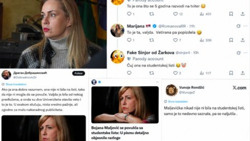 OD MORALNE ELITE DO MEĐUSOBNIH OPTUŽBI: Krenula hajka na Maljevićku, studentska lista tone u haos, više niko nikom ne veruje!