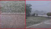 SNAŽNO NEVREME POHARALO KOMŠILUK: Grad zabeleo ulice, vetar nosio sve pred sobom (FOTO/VIDEO)