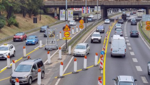 SANACIJA UZ MANJE GUŽVE: Opet radovi ispod saobraćajne petlje Autokomanda, ka Novom Beogradu (FOTO)