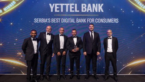 Yettel Bank najbolja digitalna banka za korisnike u Srbiji: Euromoney nagrada iz Londona