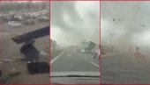 TORNADO NOSIO SVE PRED SOBOM: Posle ektremnih vrućina, snažno nevreme se sručilo na Francusku, vetar prevrtao čak i kamione (VIDEO)