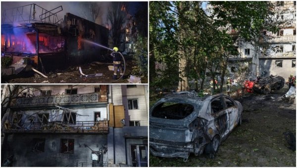 КИЈЕВ СЕ ТРЕСАО 40 МИНУТА: Руски напад какав Украјина није видела од почетка рата (ФОТО/ВИДЕО)