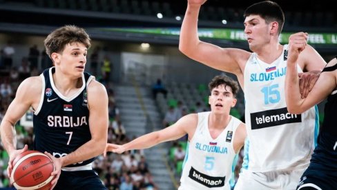SRBIJA DRUGA U EVROPI: Slovenija pobedila orliće u meču za trofej na Evrobasketu