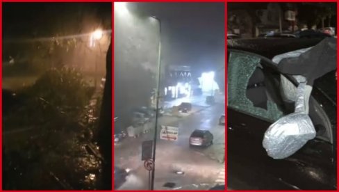 ULICE POD VODOM, VETAR NOSIO SVE PRED SOBOM: Snažno nevreme se sručilo na Srbiju, prizori zastrašujući (VIDEO)