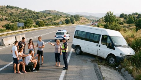 PUTNICI IZ SRBIJE PREŽIVELI HOROR NA PUTU ZA GRČKU: Kombi sleteo u provaliju kod Velesa - Evo kako je došlo do nesreće