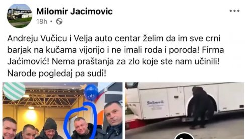 JEZIVE KLETVE ANDREJU VUČIĆU Jaćimović poručio: Crni barjak da ti se vije na kući - usledile još gore poruke