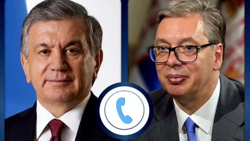 VUČIĆ RAZGOVARAO SA PREDSEDNIKOM UZBEKISTANA: Značajan potencijal za zajedničke projekte i rođendanska čestitka