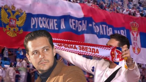 BIKOVIĆ JEDNIM POTEZOM RASPAMETIO RUSE! Izvukao Zvezdin šal, sa tribina se čulo Rusi, Srbi, braća zauvek! (VIDEO)