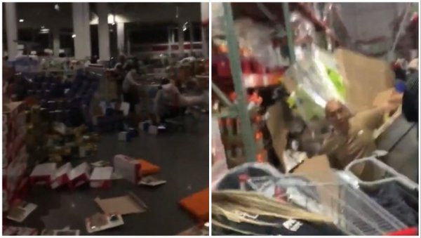 ДЕЦА ПЛАЧУ, ЉУДИ УНЕЗВЕРЕНИ ОД СТРАХА: Појавили се први снимци снажног земљотреса (ВИДЕО)